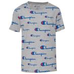チャンピオン Tシャツ(半袖) 海外モデル ジュニア スクリプト ロゴ Tシャツ GS(GRADESCHOOL) キッズ  T-Shirt - AOP