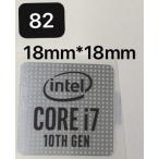 82# новый товар, не использовался #10 плата [CORE i7 10th Gen] эмблема наклейка 18mm*18mm