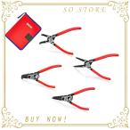 EMTOP 4本組 スナップリングプライヤー 穴・軸用 プライヤーセット サークリッププライヤー DIY作業 EPLSC7411