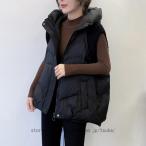 フード付きダウンベストダウンジャケ...