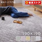 ラグ カーペット ラグマット 洗える 2畳 北欧 おしゃれ オールシーズン 正方形 フランネル 滑り止め付き センターラグ 一人暮らし 190×190