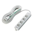 エレコム ELECOM RoHS指令 3ピン対応 タップ/4個口/5.0m/グレー T-T06-3450LG/RS