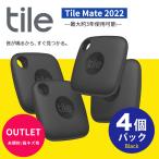 【アウトレット・未開封/箱キズあり】Tile Mate(2022)ブラック/電池交換不可(最大約3年) 4個パック RT-44004-AP