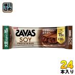 ショッピングプロテインバー 明治 ザバス ソイプロテインバー ビターチョコ味 24本 (12本入×2 まとめ買い) 手軽 小腹 バータイプ 大豆プロテイン SAVAS