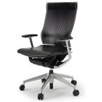 オフィスチェア レザー 背エラストマー 固定肘 脚部:シルバーメタリック 設置 イトーキ スピーナ  ...