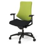 デスクチェア 布張り イトーキ エフ チェア ITOKI f ハイバック コンビ張り 固定肘 樹脂脚