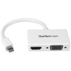 MDP2HDVGAW StarTech Mini DisplayPort подключение путешествие A/V адаптер 2 in 1 Mini DP - VGA/ HDMI изменение адаптер 1920x1200/ 1080p белый 
