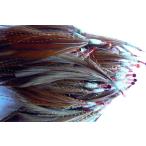 毛針　ムツ14号　赤　50本　フラッシャー茶　夜光留