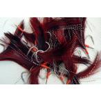 毛針　アジ16号　白　50本　赤ブリ毛　銀モール