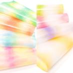 グラシン紙 花彩 単色 折り紙サイズ 15×15cm お花紙 グラデーション ペーパーフラワー素材 薔薇 透けるデザインペーパー