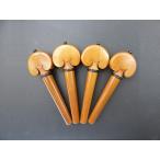 ハート型/ブラック ピン＆リング チェロペグセット ボックスウッド Cello Peg set Boxwood Heart model Black Pin &amp; Ring