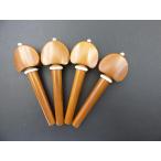 ヒル型/ホワイト ピン＆リング チェロペグセット ボックスウッド Cello Peg set Boxwood Hill model White Pin &amp; Ring