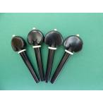 �ϡ��ȷ�/�ۥ磻������ ���ܥˡ� �������ڥ� 4�ܥ��å� Cello Peg set Ebony Heart model/White Pin &amp; Ring