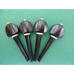 �ҥ뷿/�ۥ磻������ �������ڥ����å� ���ܥˡ� Cello Peg set Ebony Hill model White Pin &amp; Ring