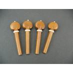 Heart/Bone Pin &amp; Ring Viola Peg set Boxwood  ビオラ ペグセット ボックスウッド ハート型 ホワイト装飾