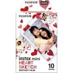 FUJIFILM Fuji Film рисунок ввод Cheki плёнка 10 листов . рисунок HEART SKETCH Heart скетч WW1[ упаковка не возможно ] R-LOGI