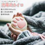 ショッピングカイロ にゃんこポカポカ充電式カイロ 繰り返し使える USB充電式 速暖 片面温熱 コンパクト ハンドウォーマー 猫の手デザイン かわいい 暖かい NPD TRD R-LOGI