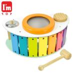 アイムトイ I'mTOY ロッキングアクティビティ IM-30150 | おもちゃ 知育 玩具 子供用楽器セット 音遊び 型はめ 天然木 お祝 ギフト