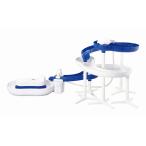 リバティーコーポレーション ベストコ 電池式 ウォータースライダー ダブルスクリュー 流しそうめん 全長220cm LD-313 ブルー ホワイ