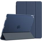 JEDirect iPad Pro 12.9 2015/2017型 ケース レザー 三つ折スタンド オートスリープ機能 スマートカバー 紺青