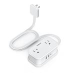 延長コード タイプc付き TESSAN 延長コード1m 電源タップ usb付き コンセントタップ 4個AC差込口 1USB-Cポート 2USB-