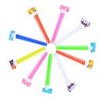 YFFSFDC дуть . возврат дудка 10 шт. комплект длинный примерно 11cm отвечающий . свисток красочный ребенок дудка игрушка party Event игрушка ребенок .