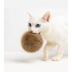 HOLYCAT 猫 おもちゃ ボール 猫のおもちゃ コロコロ 天然 無着色 天然ラビットファー毛玉 滅菌済み ふわふわ柔らか 大きめサイズ 静音