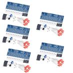 VKLSVAN 5 セット 流れるLEDキット NE555 + CD4017 流水ランプ モジュール LEDライト 自作キット 電子プロダクショ