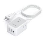 延長コード 5m TESSAN 電源タップ usb付き usb-c コンセントタップ 3個ACコンセント USB-C 1ポート USB-A 2ポ