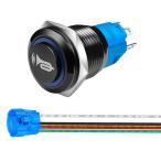 Gebildet 16mm 12V-24V/5Amo men tali переключатель динамик звуковой сигнал черный кнопка кнопка предварительный электропроводка имеется водонепроницаемый metal acid 