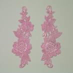 ケミカルレース　ピンク花柄 両サイド 361508  2枚セット