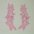 ケミカルレース　ピンク花柄 両サイド２枚