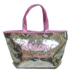 KITSON/キットソン　スパンコールミニトートバッグ　SEQUIN MINI TOTE SILVER/PINK