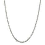 925 Sterling Silver 4mm Round Spiga Chain Necklace 20 Inch Pendant Charm Wh［並輸51］