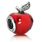 新品・未使用・海外で人気PANDORA ディズニー スノーホワイト アップル 透明 レッド エナメル グリーン キュービックジルコニア チャーム［並行輸入品51］