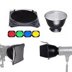 新品Godox BD-04 Barn Door Honeycomb Grid 4 Color Filter + Bowens Mount Reflecto［並輸51］