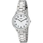 Timex Women's TW2R23700 Easy Reader 30mm Silver-Tone/White Stainless Steel ［並輸51］