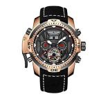 Reef Tiger Sport Luminous Watches Rose Gold Leather Strap Analog Automatic 腕時計 RGA3532［並行輸入品51］
