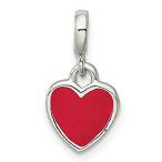 Yahoo! Yahoo!ショッピング(ヤフー ショッピング)新品ICE CARATS 925スターリングシルバー ピンクエナメルハートエンハンサーネックレス ペンダントチャーム ラブ ファインジュエリー 女性へのギ［並輸51］