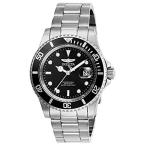 Invicta Men's Pro Diver 40mm Steel Bracelet &amp; Case Quartz Black Dial Analog［並輸51］
