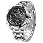 GOLDEN HOUR Luxury Stainless Steel Analog Digital Watches for Men Male Outd［並輸51］