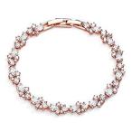 Yahoo! Yahoo!ショッピング(ヤフー ショッピング)新品Mariell キュービックジルコニア ウェディング ブライダル & プロム テニス ブレスレット レディース 14K ローズゴールドメッキ 7インチ［並輸51］