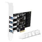 FebSmart PCIE 4ポート 超高速 5Gbps USB 3.0 拡張カード Windows Server XP Vista 7 8 8.1 ［並輸51］