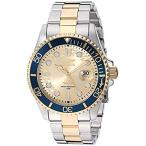 Invicta Men's Pro Diver Steel Bracelet &amp; Case Quartz Champagne Dial Analog ［並輸51］