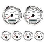 Yahoo! Yahoo!ショッピング(ヤフー ショッピング)MOTOR METER RACING W Pro Electrical 6 Gauge Set - 3-3/8