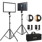 新品RALENO LED Video Lighting Kits With 75inch Light Stand, 1 Durable Handbag A［並輸51］
