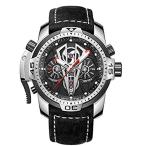 Reef Tiger Mens Sport Mechanical Watches with Steel Black Dial Automatic Wa［並輸51］