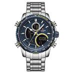 NAVIFORCE Digital Watch Men Luxury Stainless Steel Analog Quartz Waterproof［並輸51］