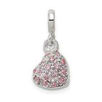 新品Ryan Jonathan Fine Jewelry Sterling Silver Pink Cubic Zirconia Puffed Heart［並輸51］