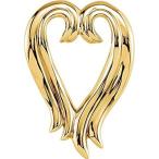 新品Solid 14k Yellow Gold Heart Shape Charm Pendant Enhancer (34mm x 23mm)［並輸51］